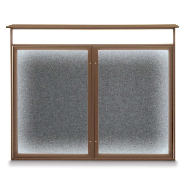 United Visual Products Open Faced Traditional Corkboard, 72x36" UV645A-SATIN-CLOUD - main